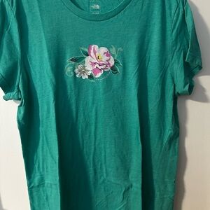 The North Face green Floral Graphic Tee